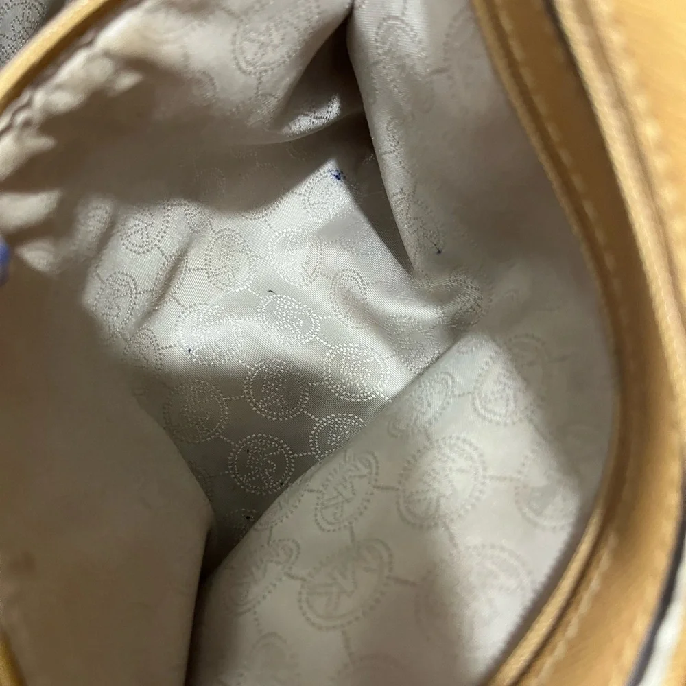 MICHAEL KORS MUSTARD LEATHER TOTE SHOULDER BAG